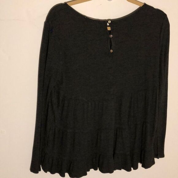 Altar’d State thermal/ribbed , gray top, large - Picture 6 of 8